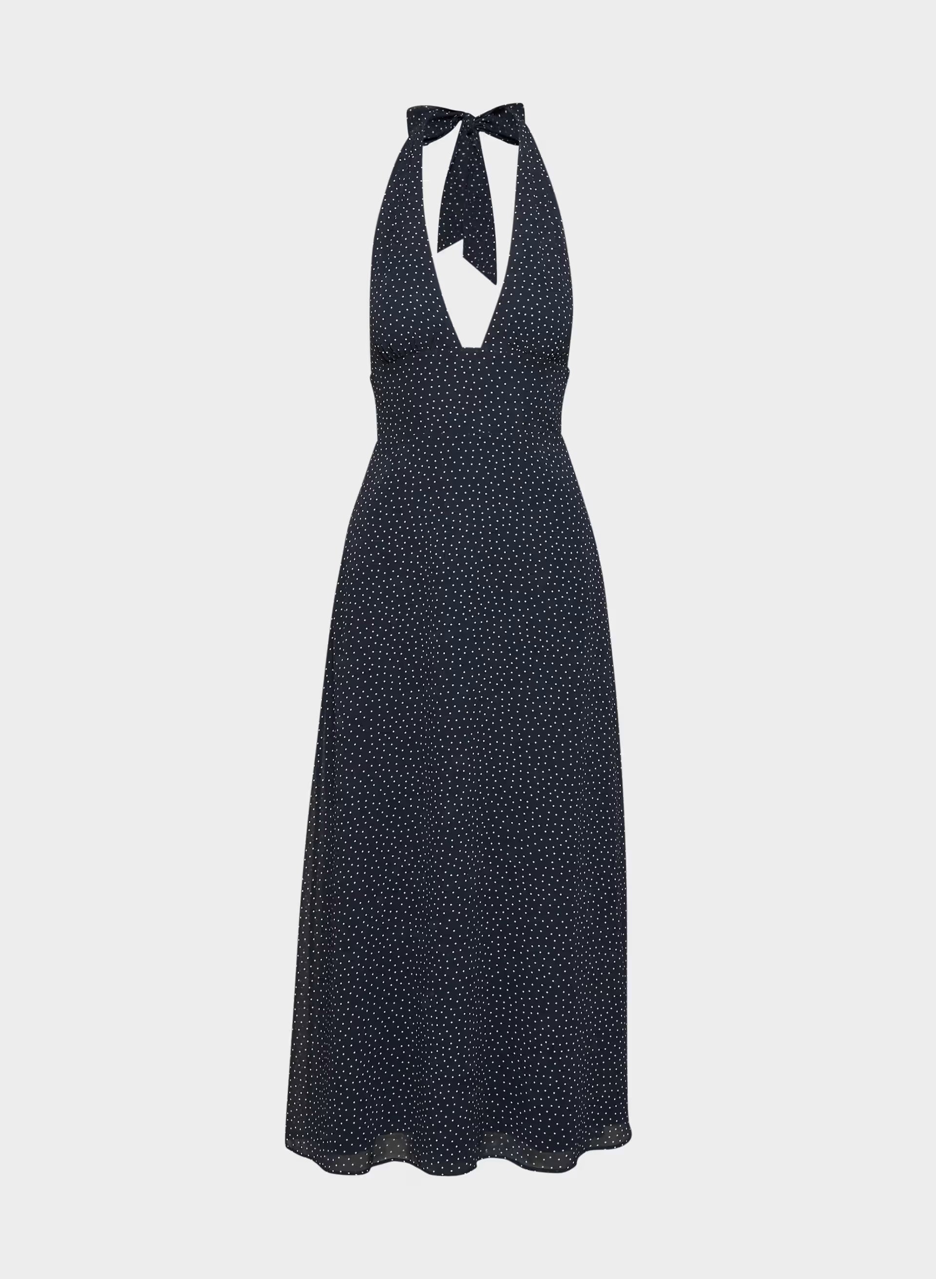 Orchardine Halter Dress - ADMIRAL/WHITE