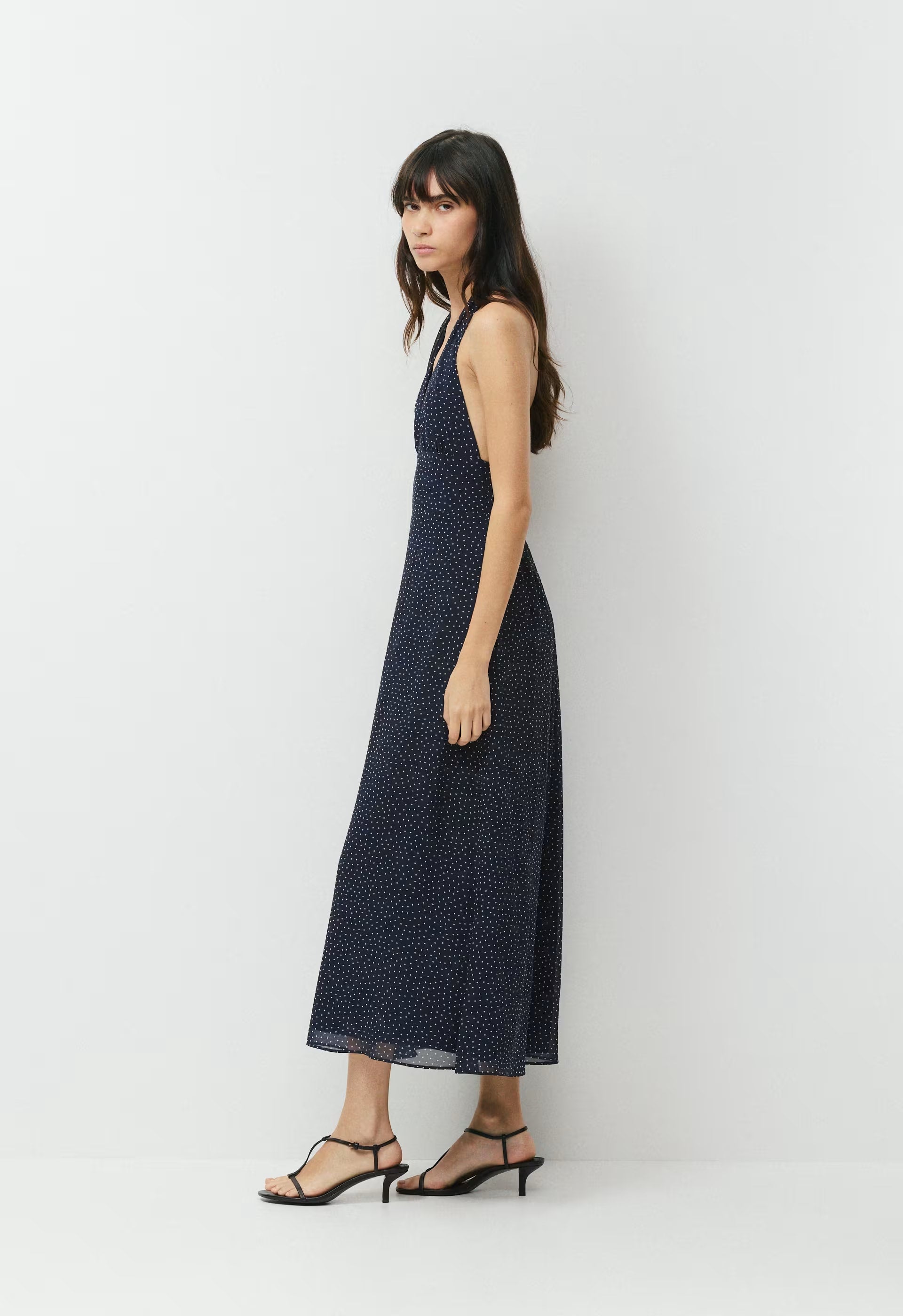 Orchardine Halter Dress - ADMIRAL/WHITE