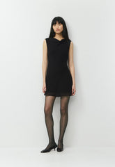 Scone Silk Dress - BLACK