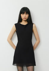 Scone Silk Dress - BLACK