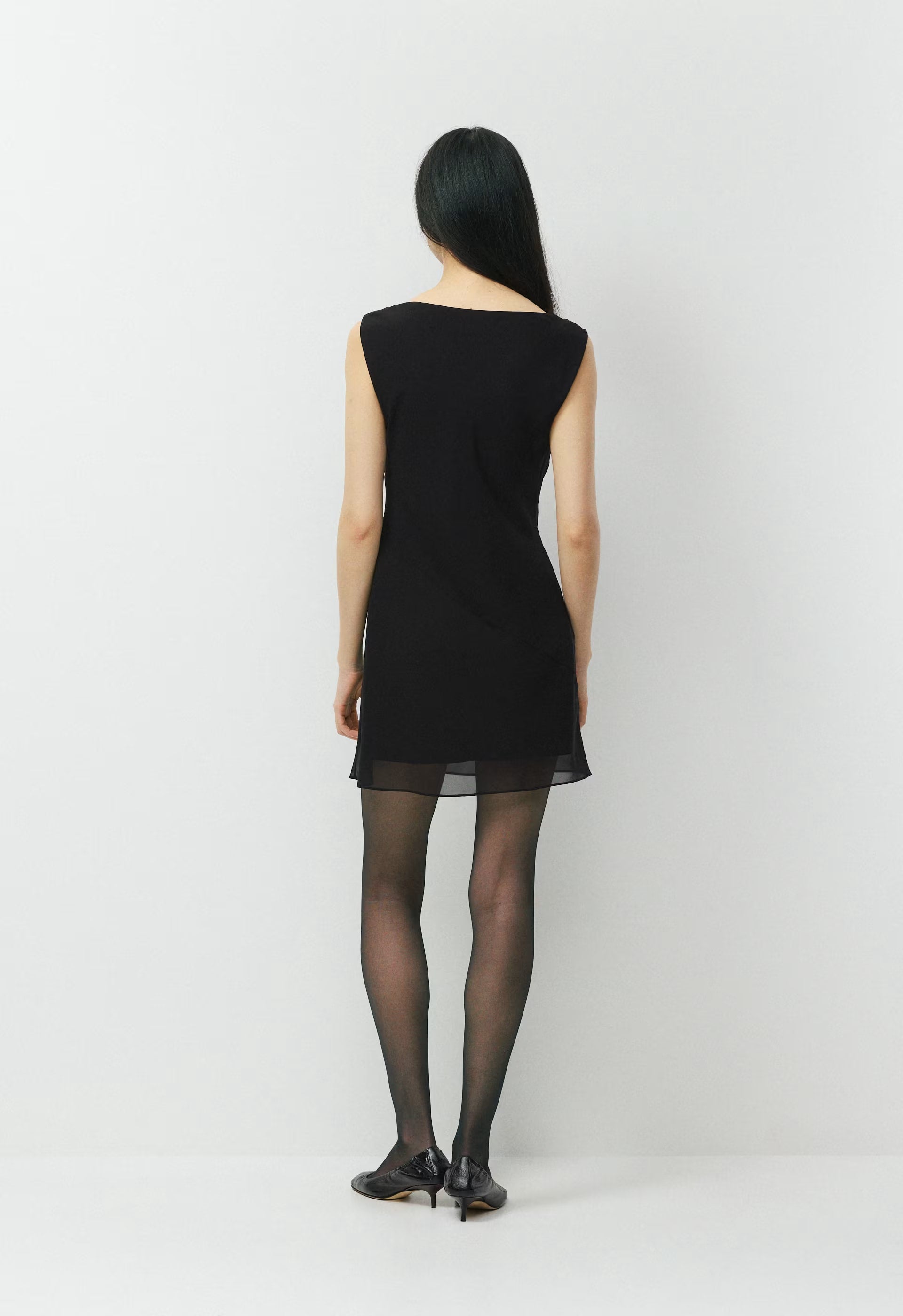 Scone Silk Dress - BLACK