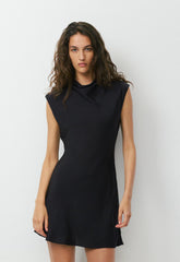 Playbook Satin Dress - BLACK
