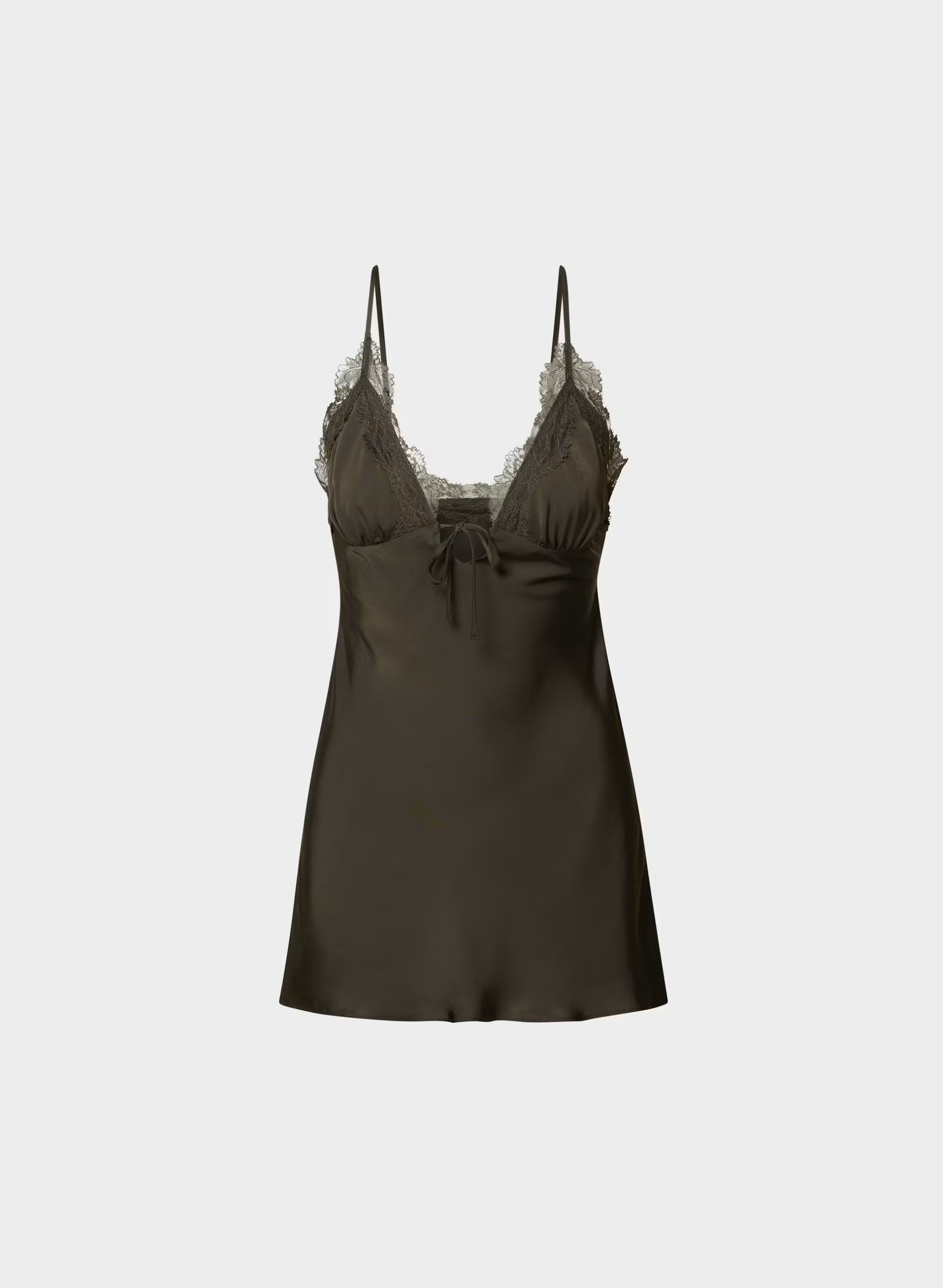 Starlet Satin Dress - CACAO NIB BROWN