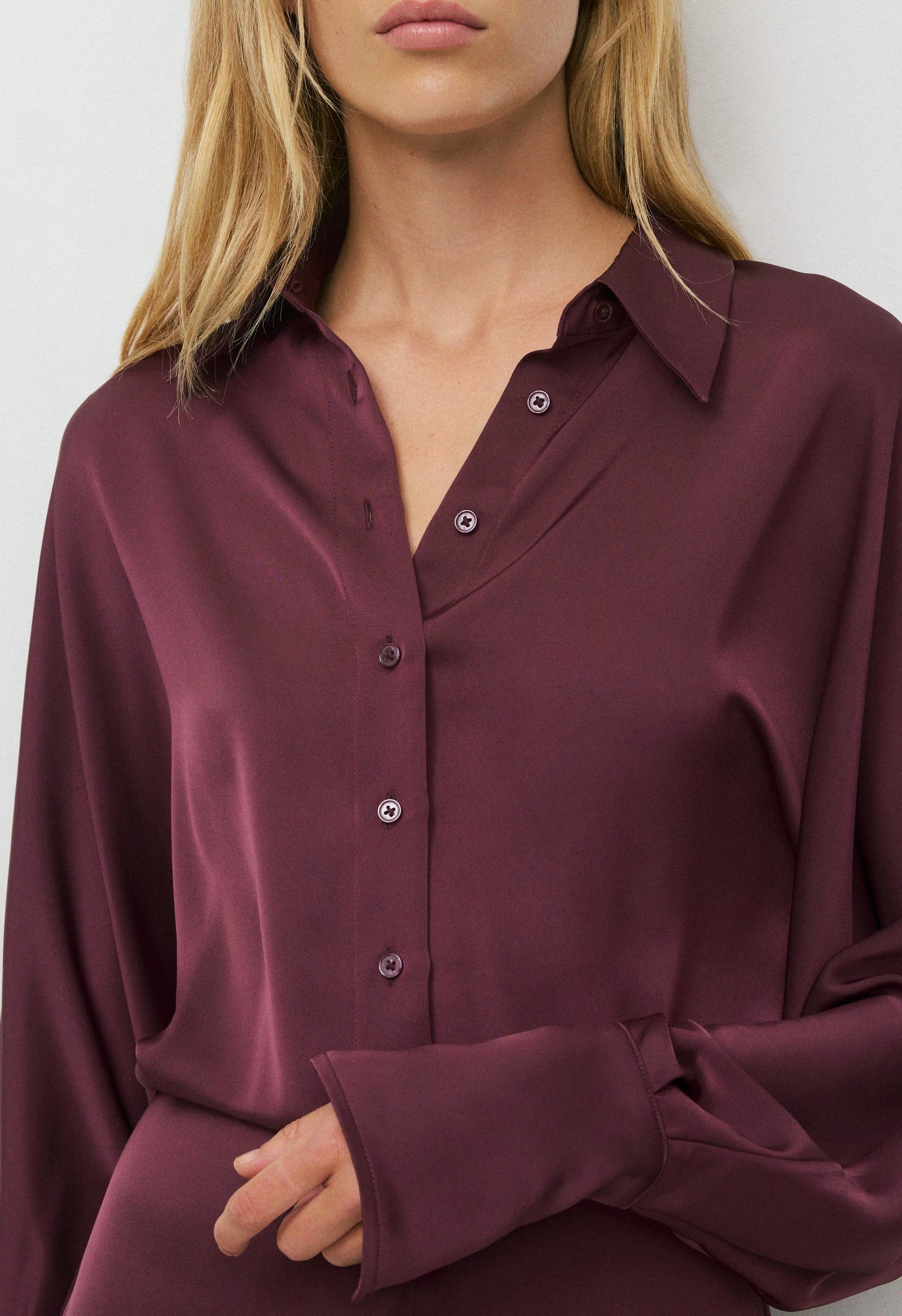 Parlour Satin Dress - GALA PLUM