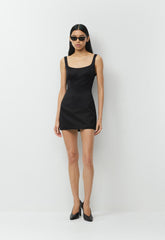 Headliner Satin Dress - BLACK