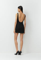 Headliner Satin Dress - BLACK