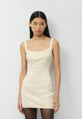 Headliner Satin Dress - SEASIDE CREAM