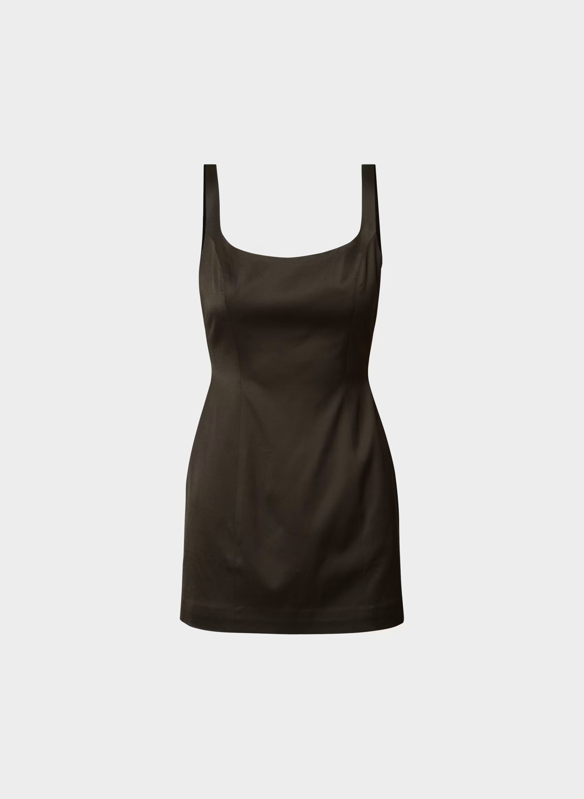 Headliner Satin Dress - CACAO NIB BROWN