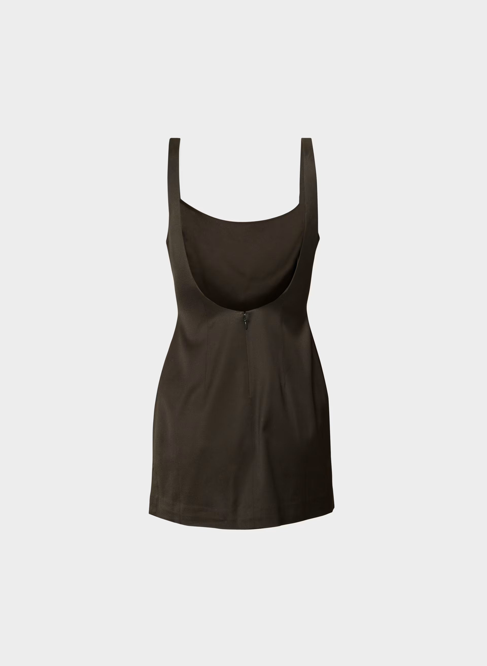 Headliner Satin Dress - CACAO NIB BROWN