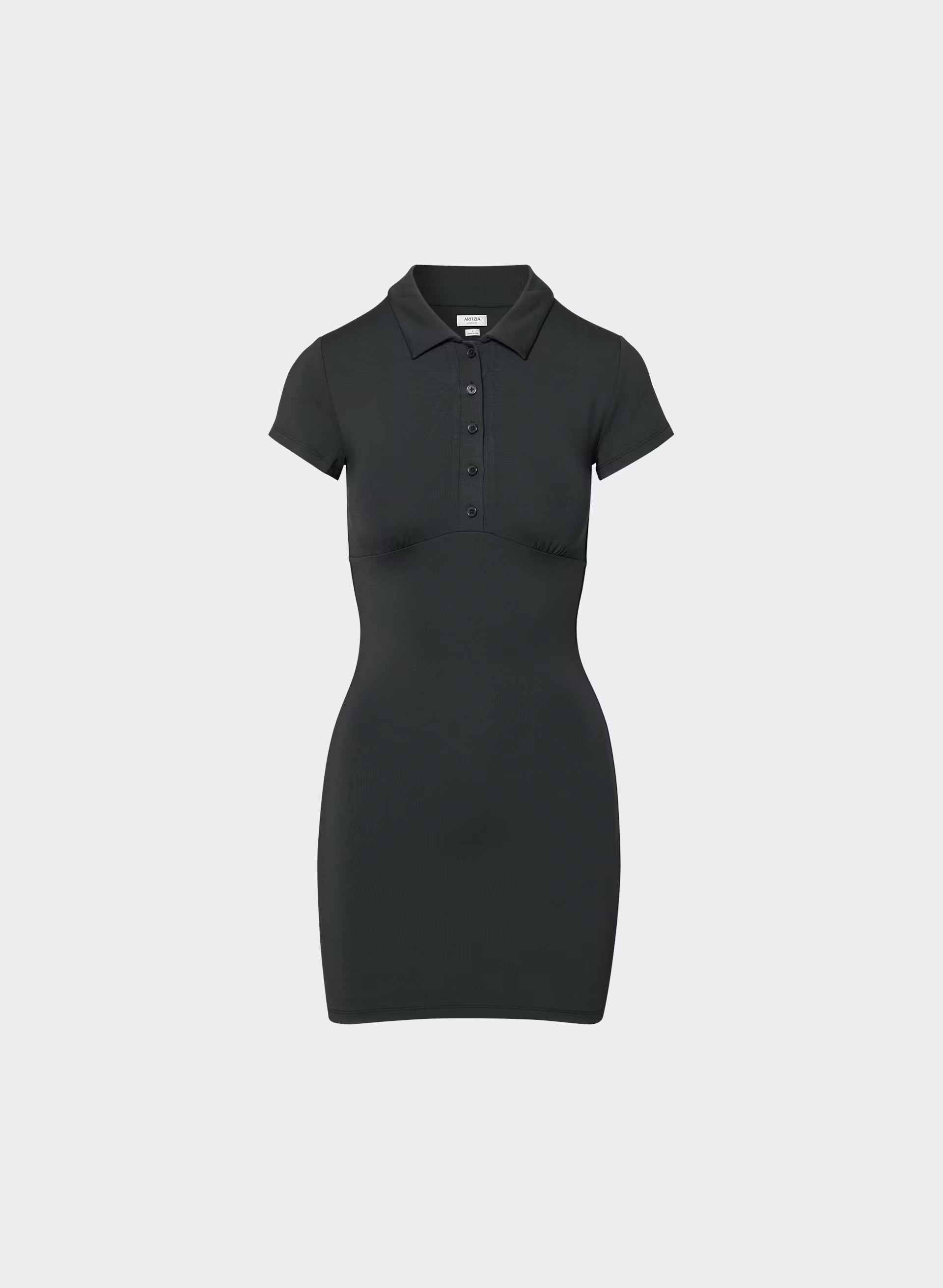 Original Contour Flyer Mini Polo Dress - BLACK