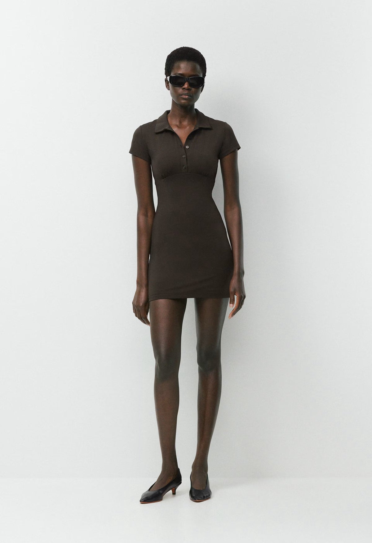 Original Contour Flyer Mini Polo Dress - CACAO NIB BROWN