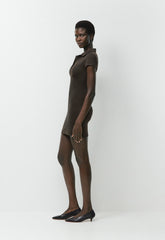 Original Contour Flyer Mini Polo Dress - CACAO NIB BROWN