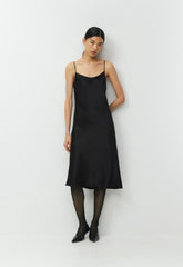Charter Silk Dress - BLACK