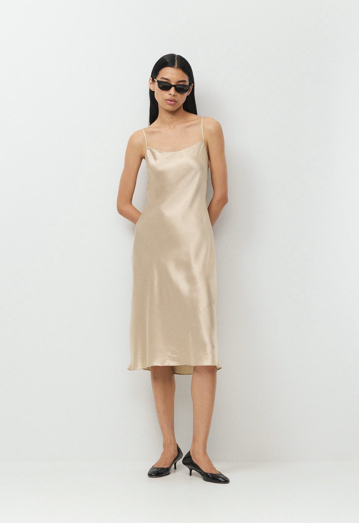 Charter Silk Dress - MARCONA BEIGE