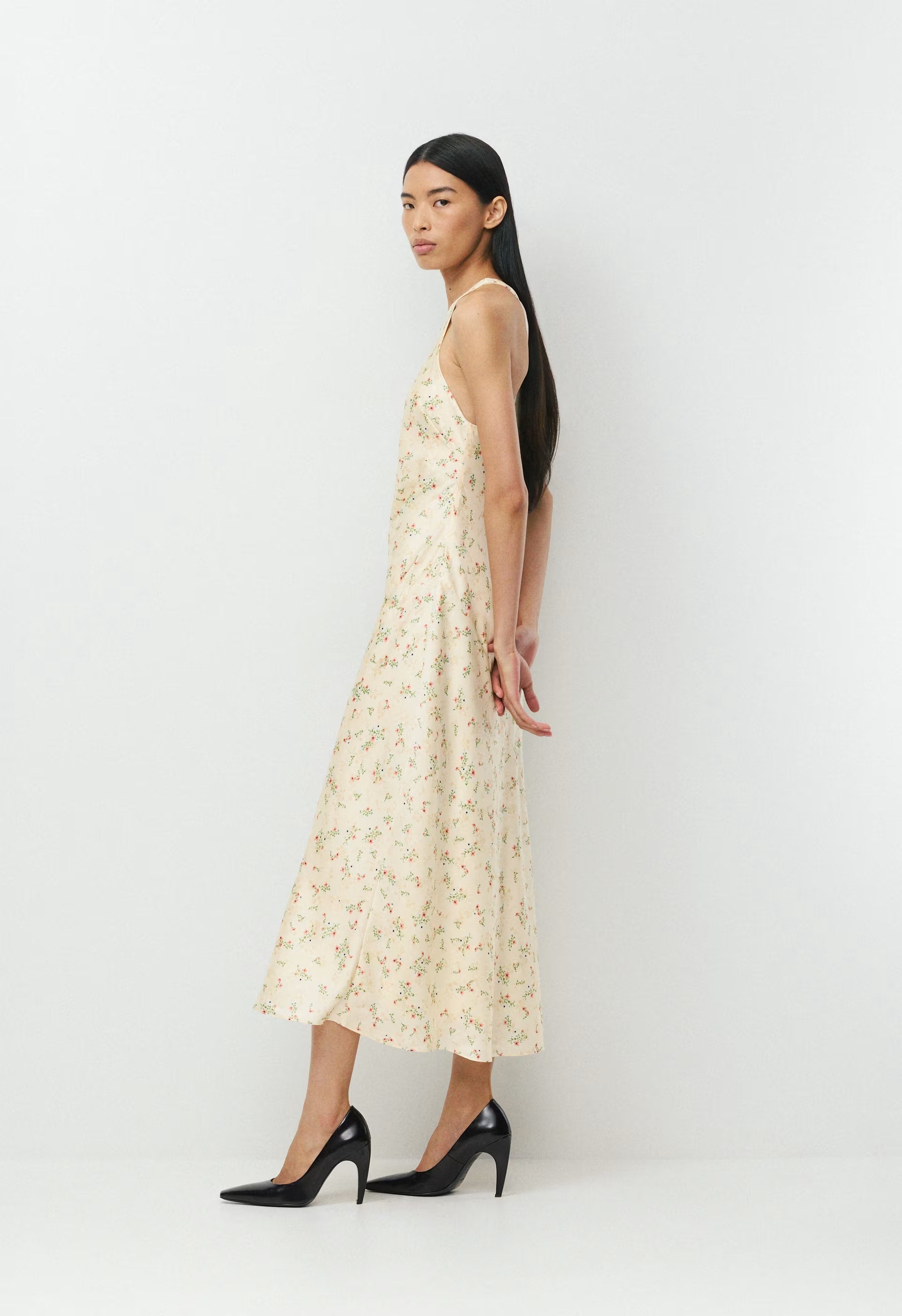 Windswept Satin Dress - SSD CRM/PNK