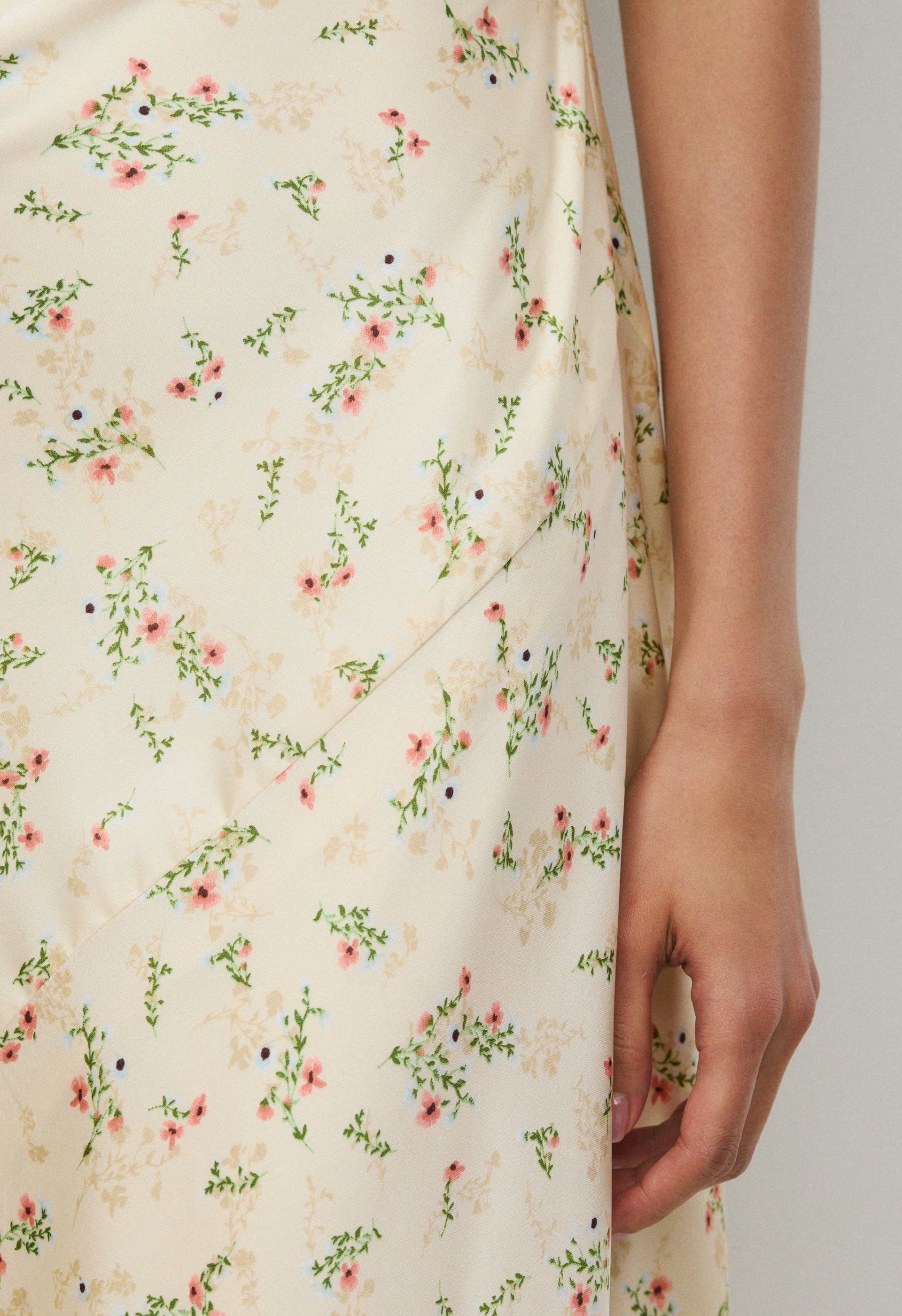 Windswept Satin Dress - SSD CRM/PNK