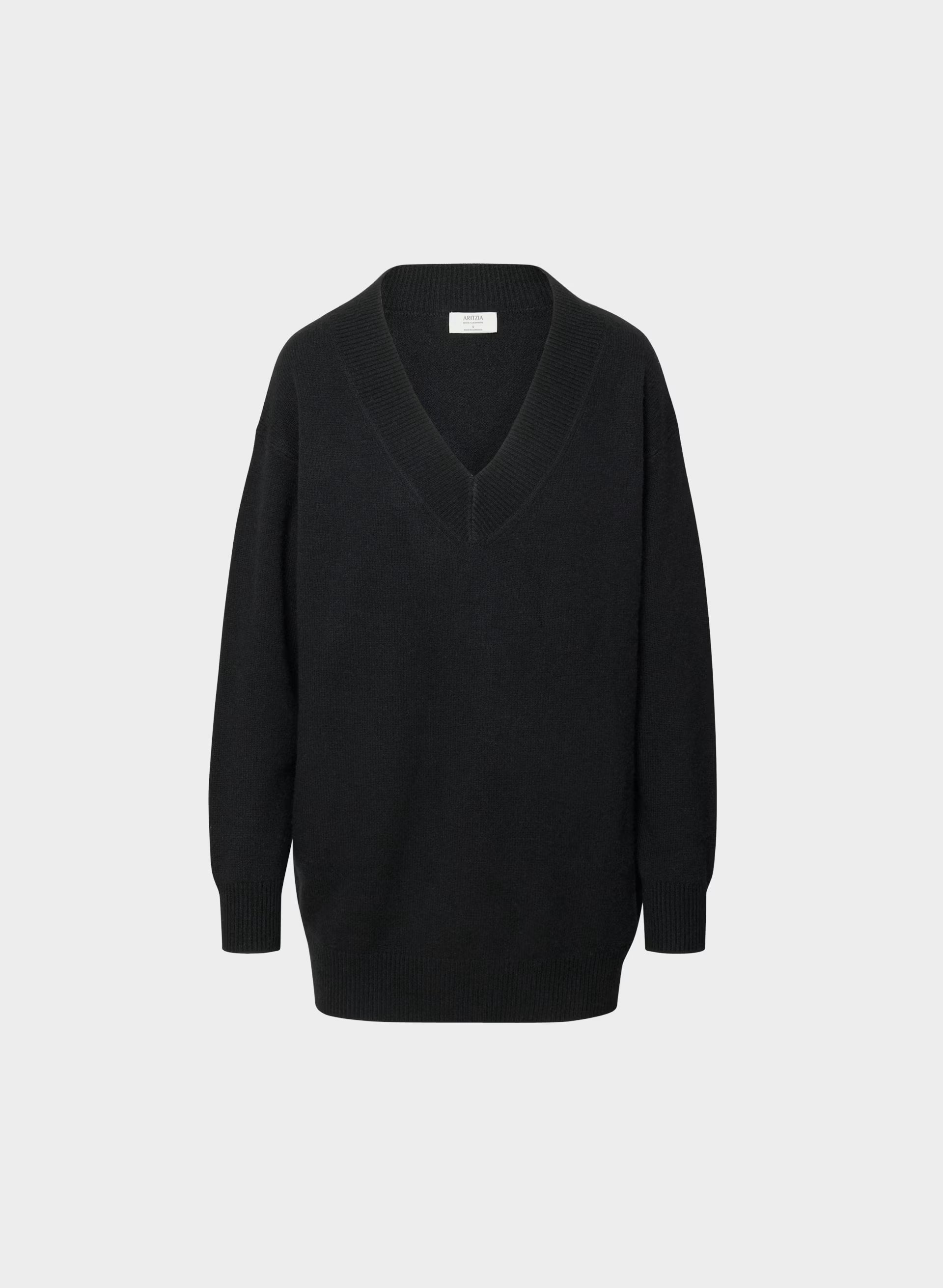 Essential Wool Cashmere Library Dress - BLACK