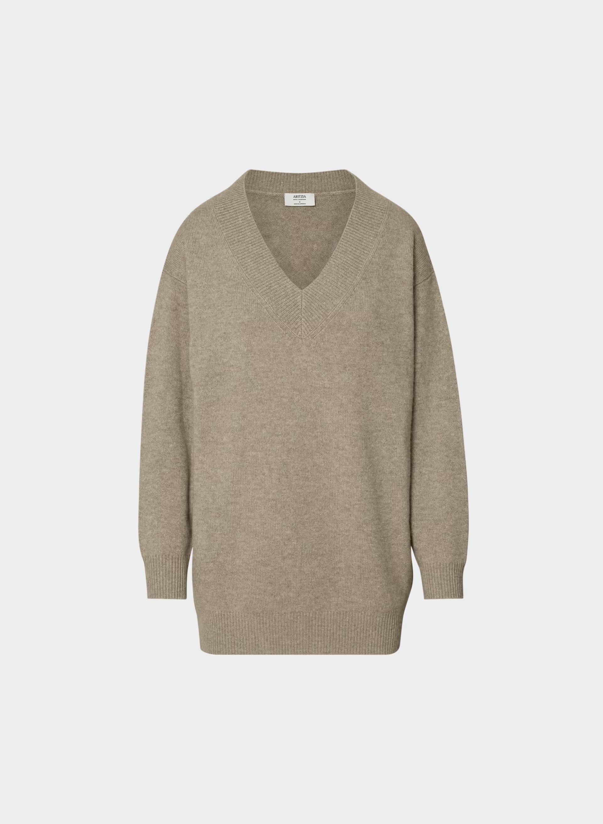Essential Wool Cashmere Library Dress - HEATHER NOMAD TAUPE