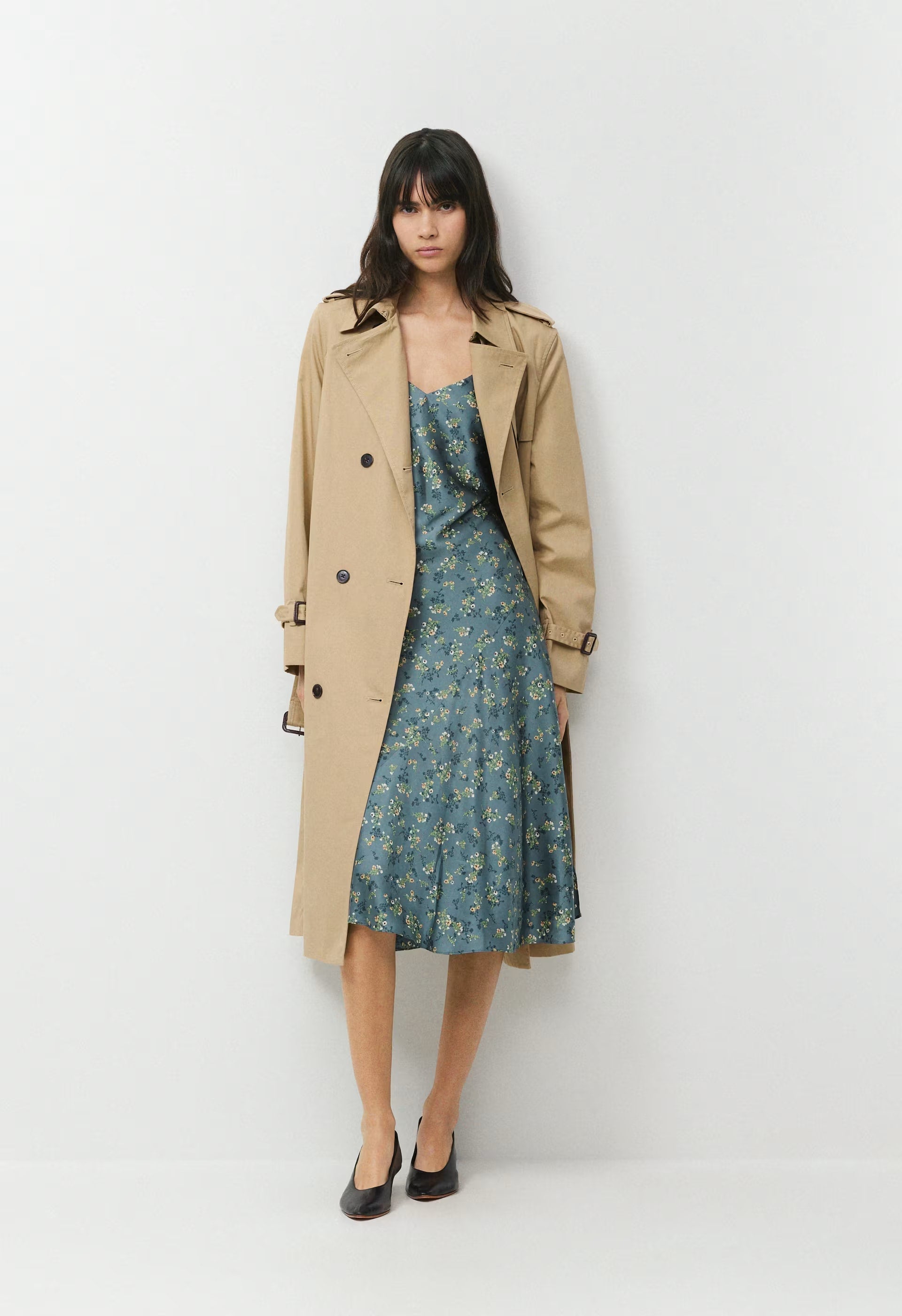 Court Satin Dress - BLUE MIRAGE / YELLOW