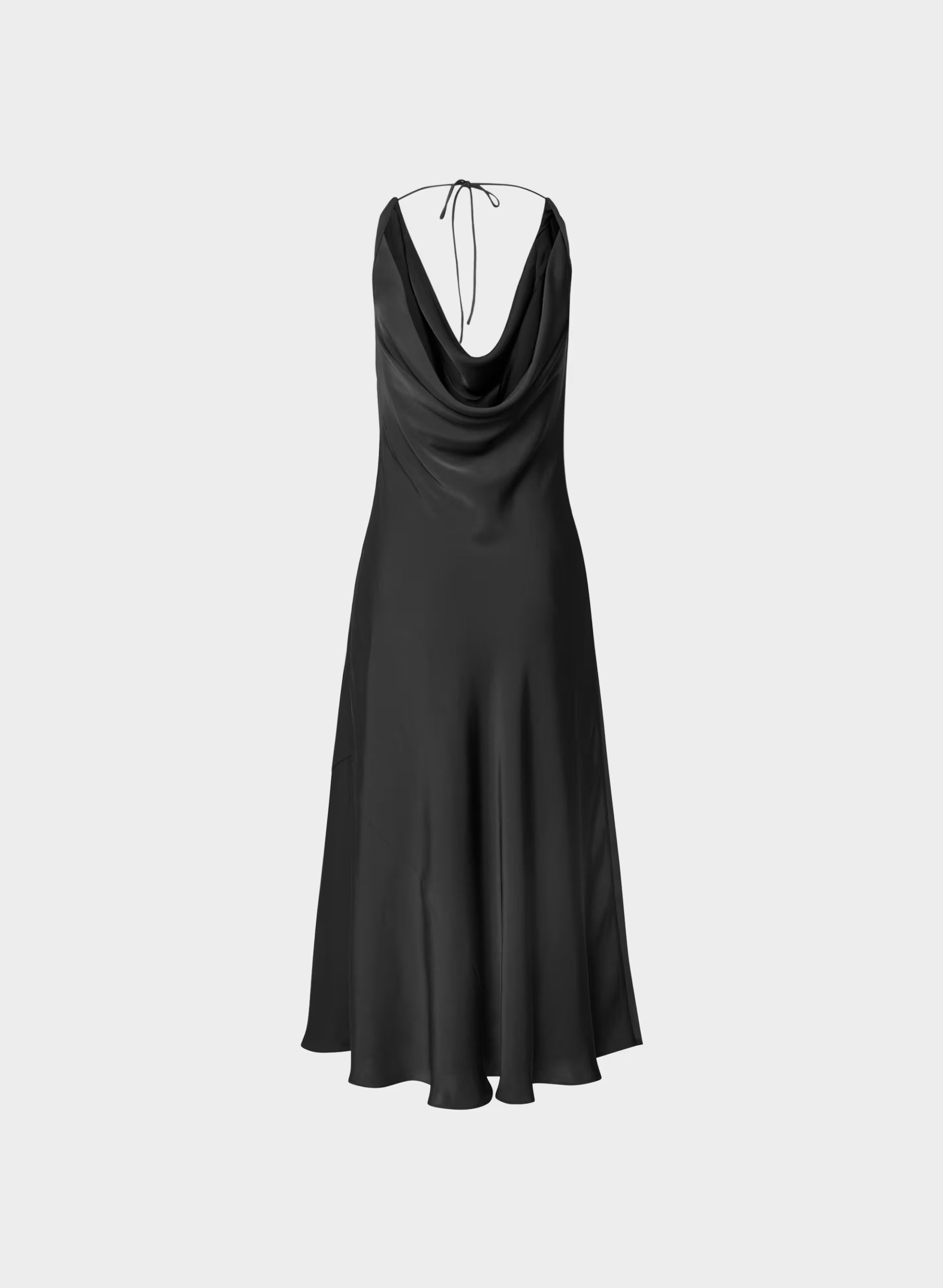 Delilah Satin Dress - BLACK