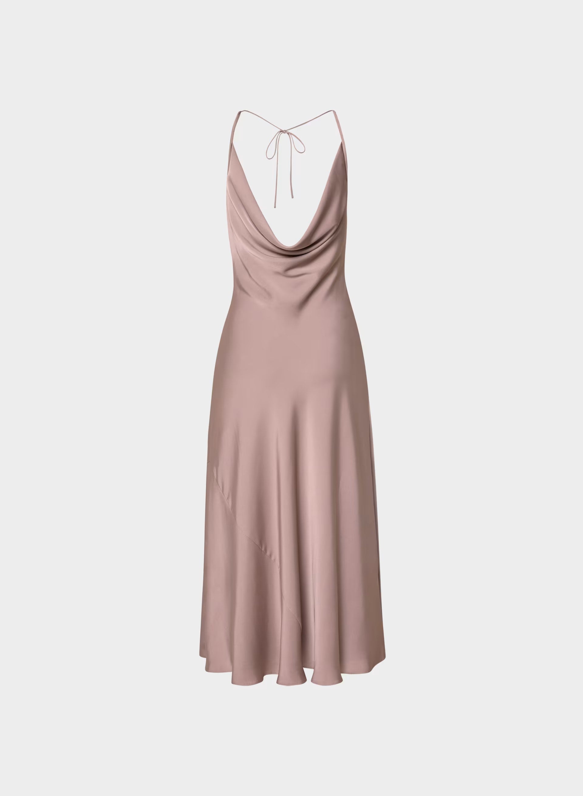 Delilah Satin Dress - DUSTY MAUVE