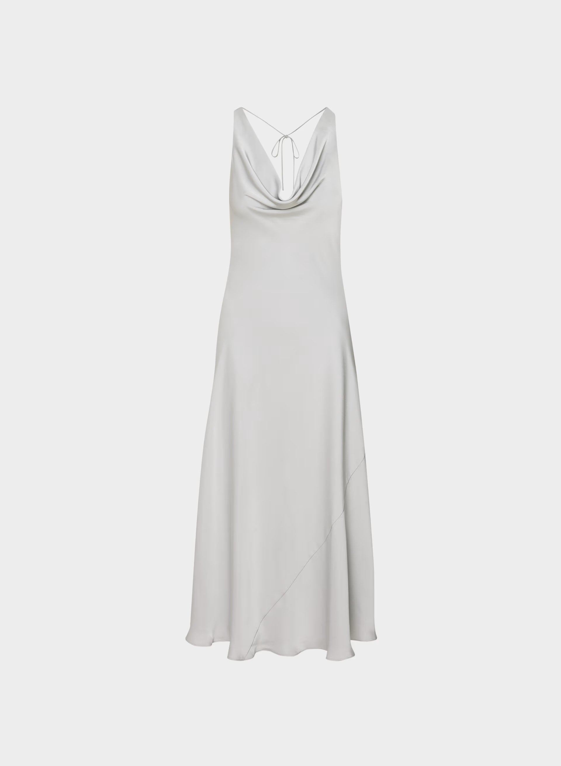 Delilah Satin Dress - MONUMENT GREY
