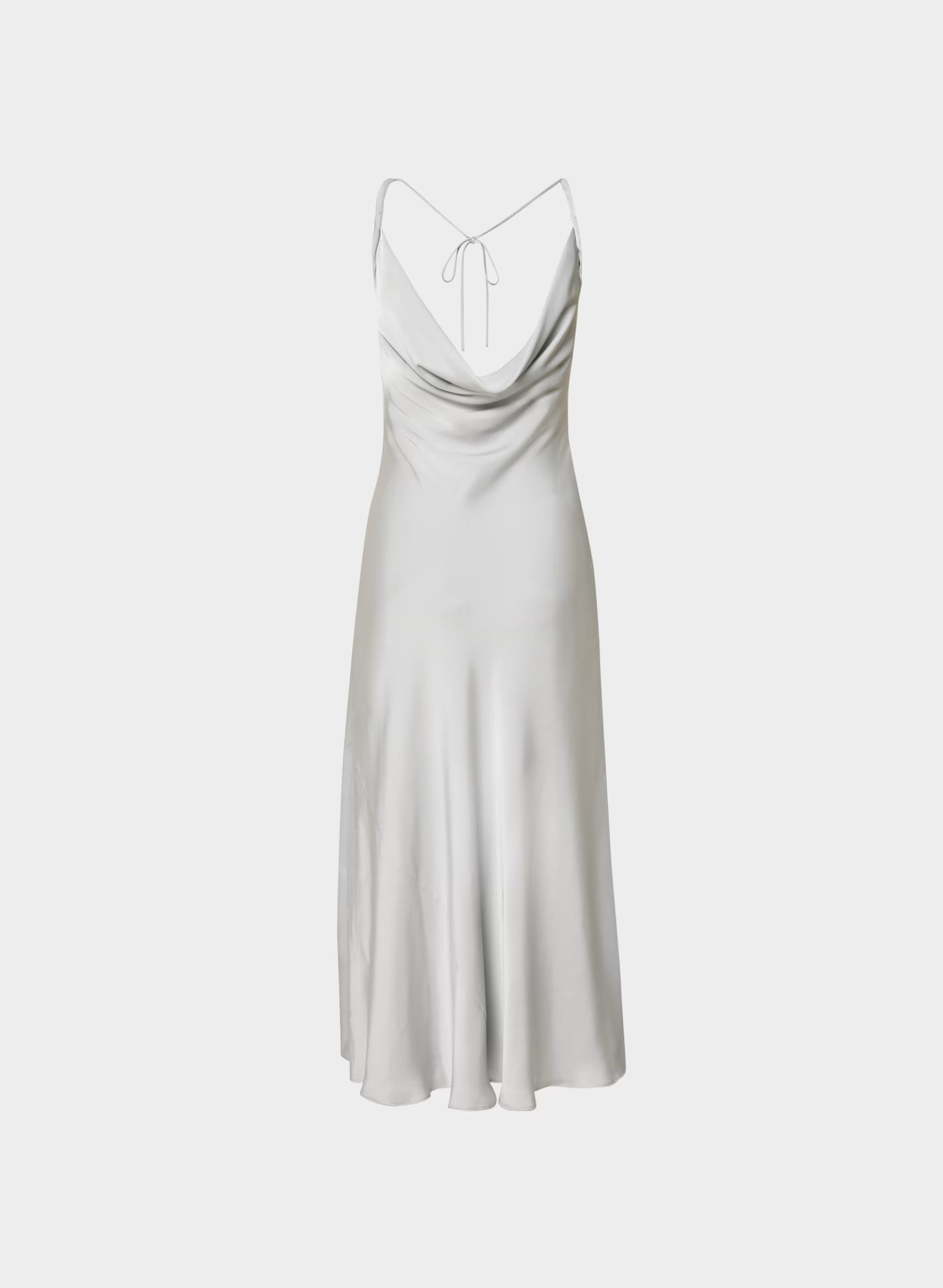 Delilah Satin Dress - MONUMENT GREY