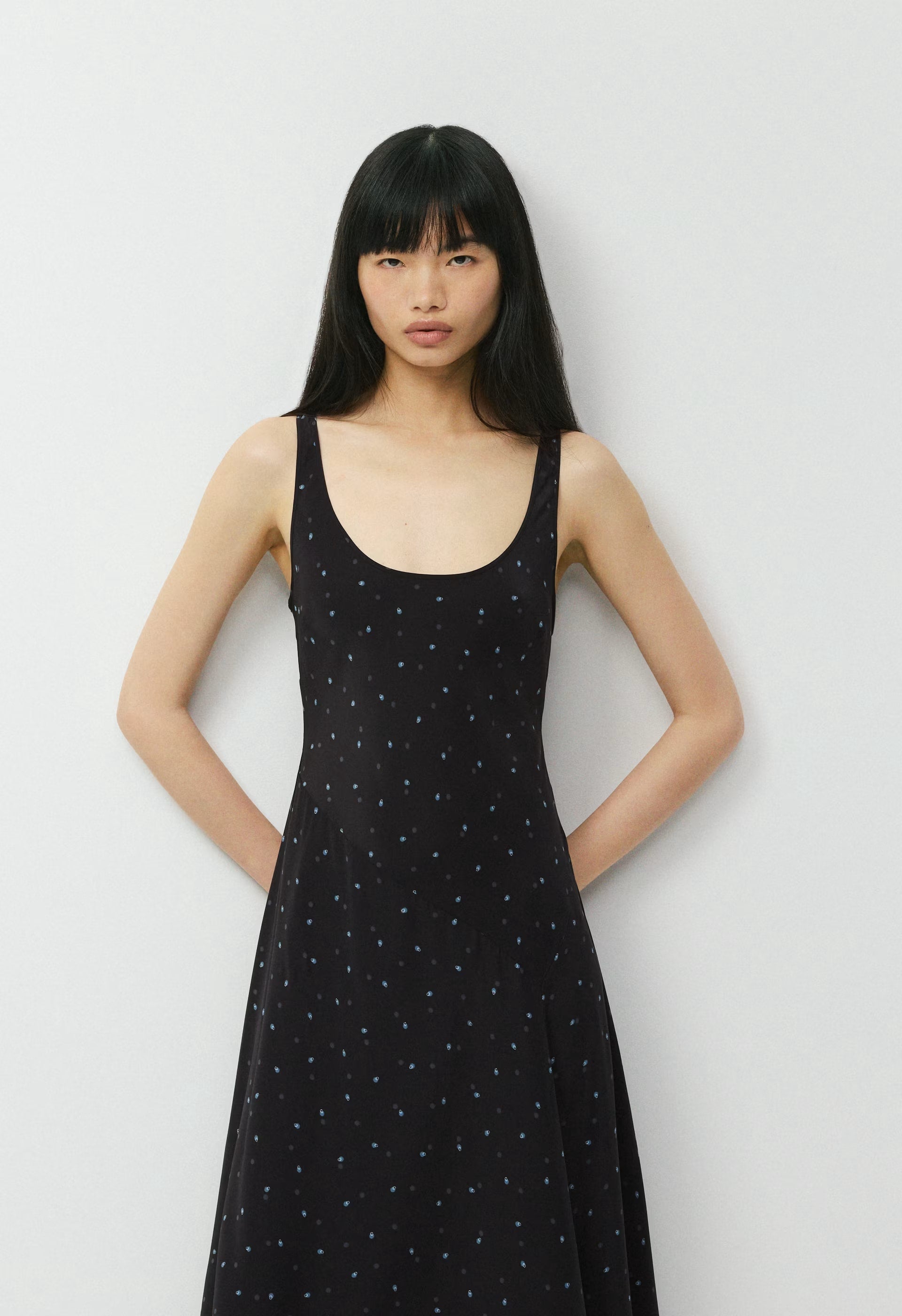 Lane Silk Dress - BLK/BLU MIRAGE