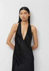 Spotlight Satin Dress - BLACK
