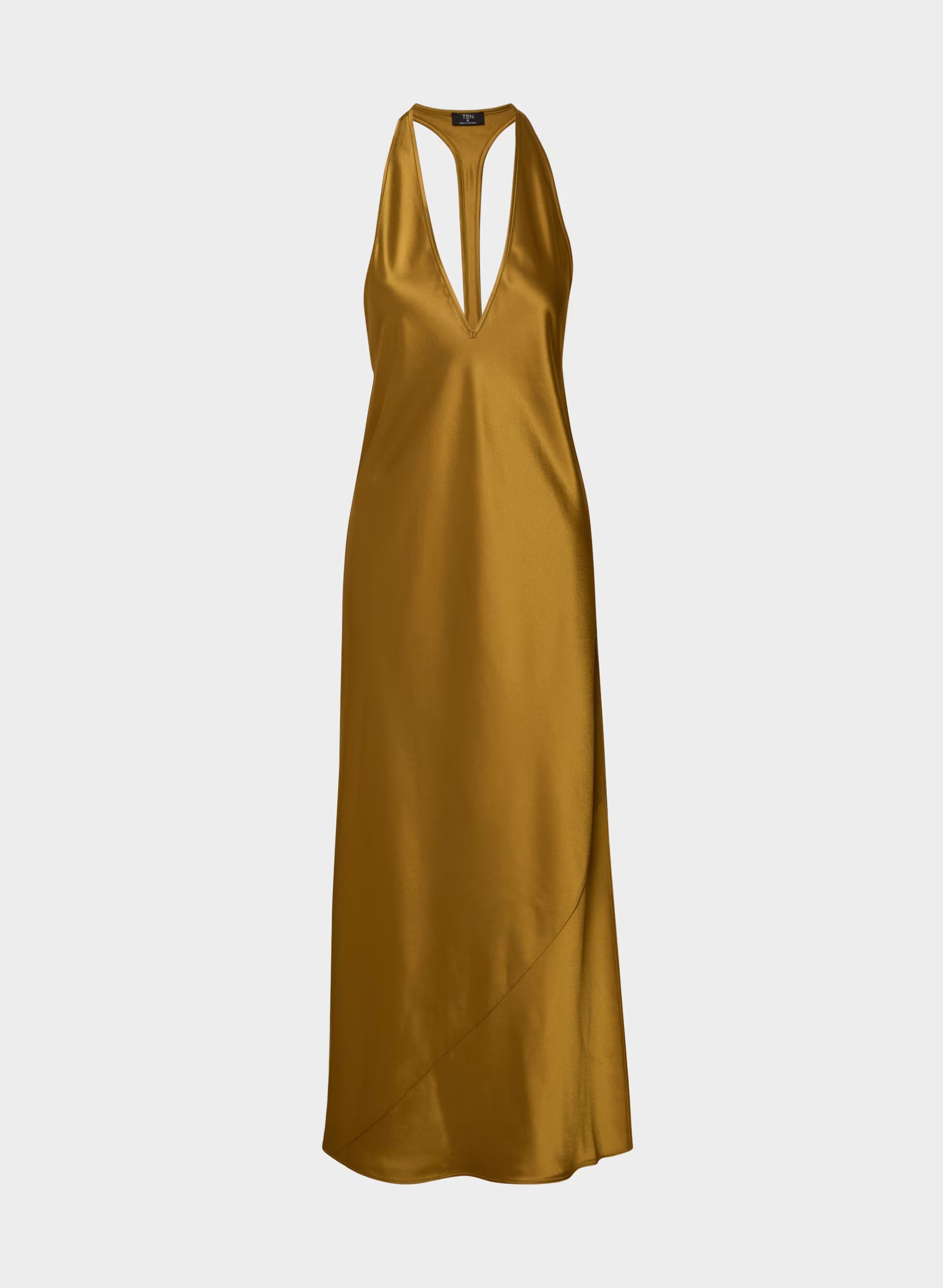 Spotlight Satin Dress - SHERRY OCHRE