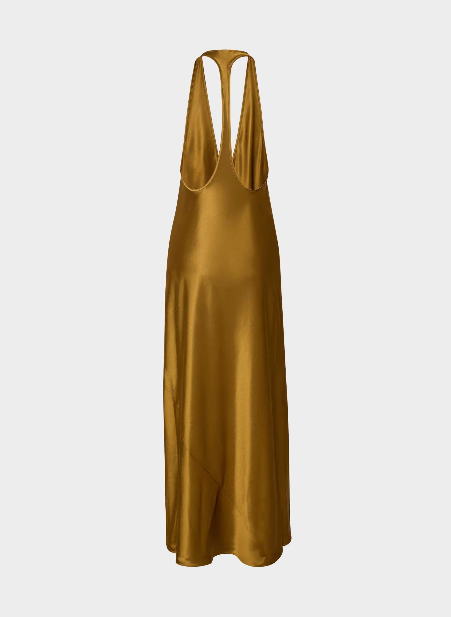 Spotlight Satin Dress - SHERRY OCHRE