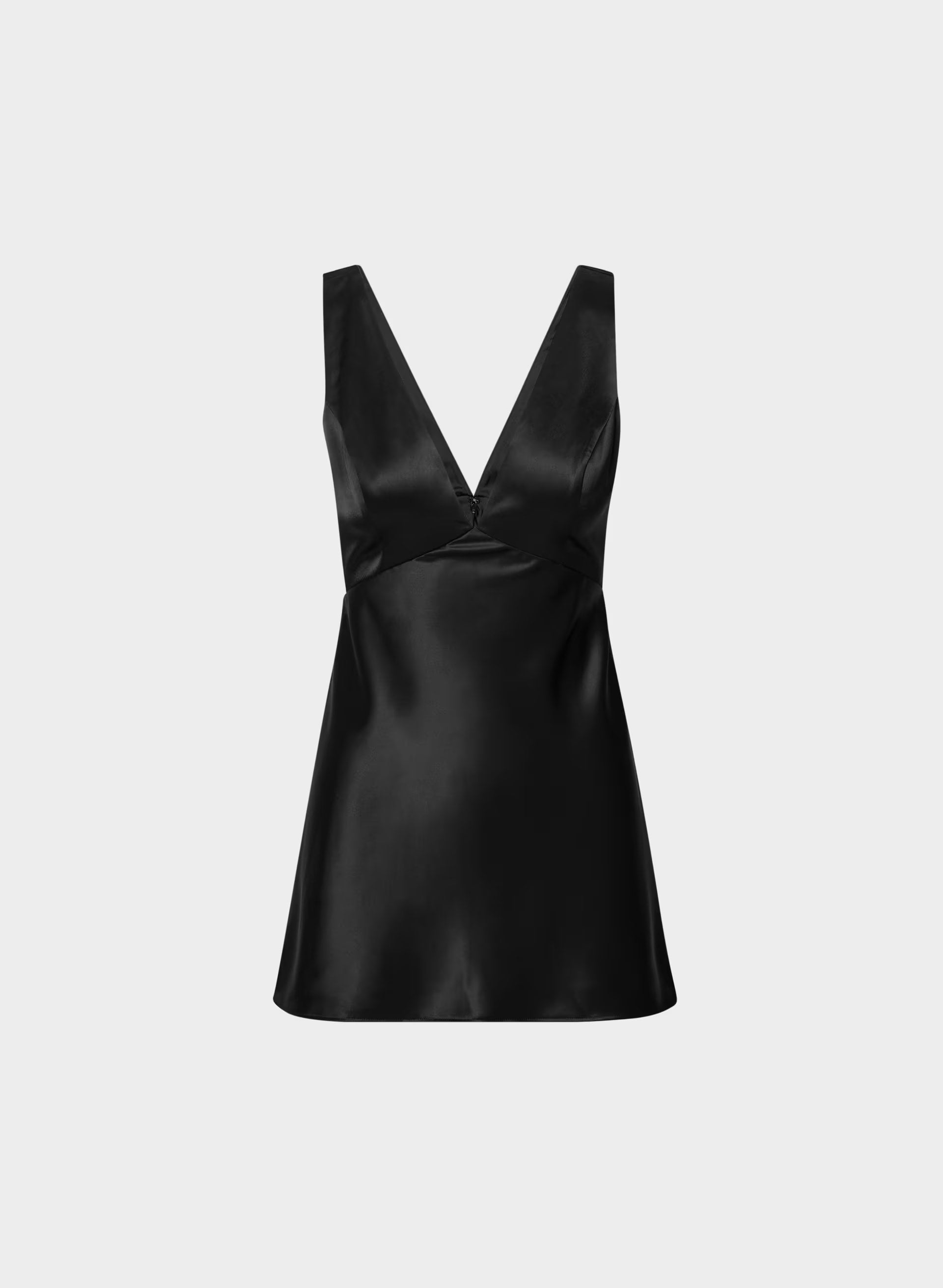 Matinee Satin Dress - BLACK