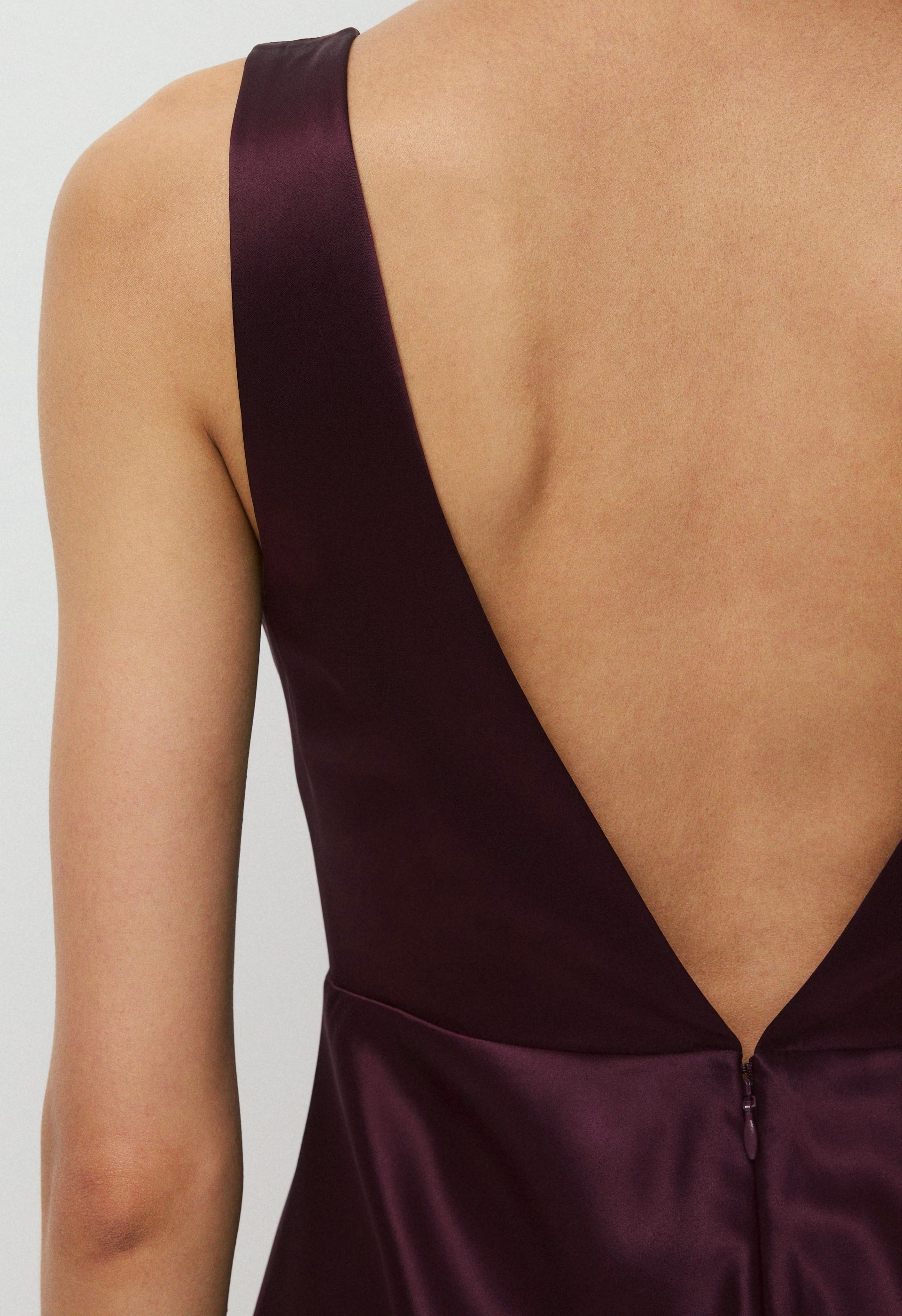 Matinee Satin Dress - GALA PLUM