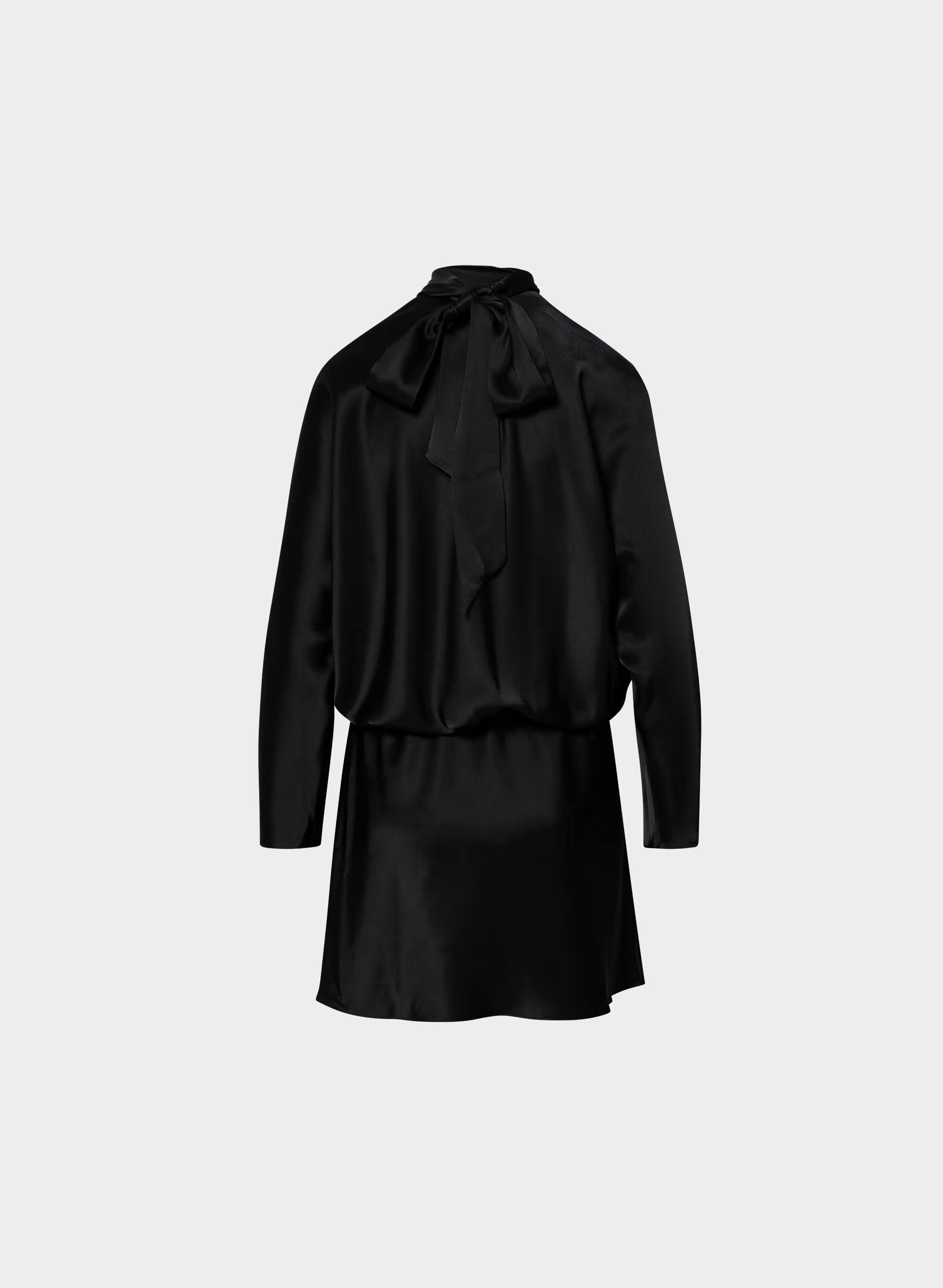 Purview Satin Dress - BLACK