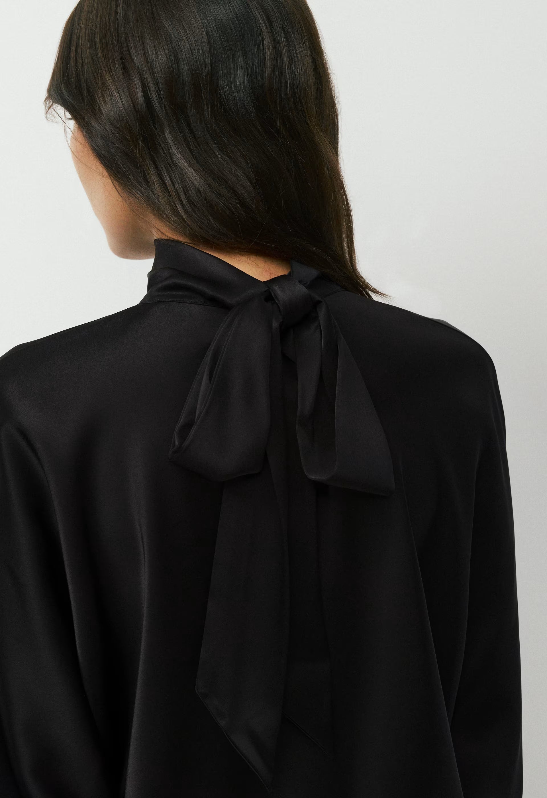 Purview Satin Dress - BLACK