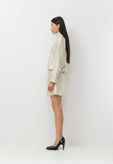 Purview Satin Dress - MATTE PEARL