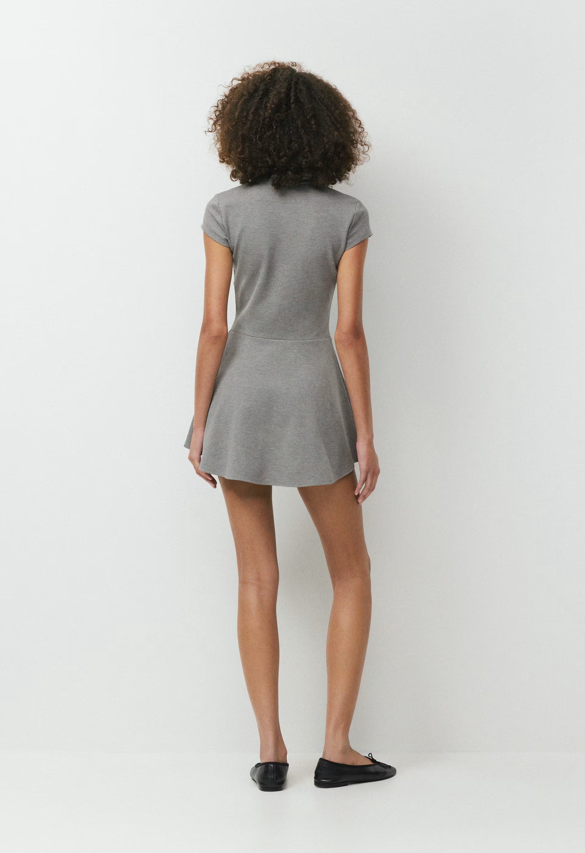 Zooey Polo Dress - HEATHER DARK GREY