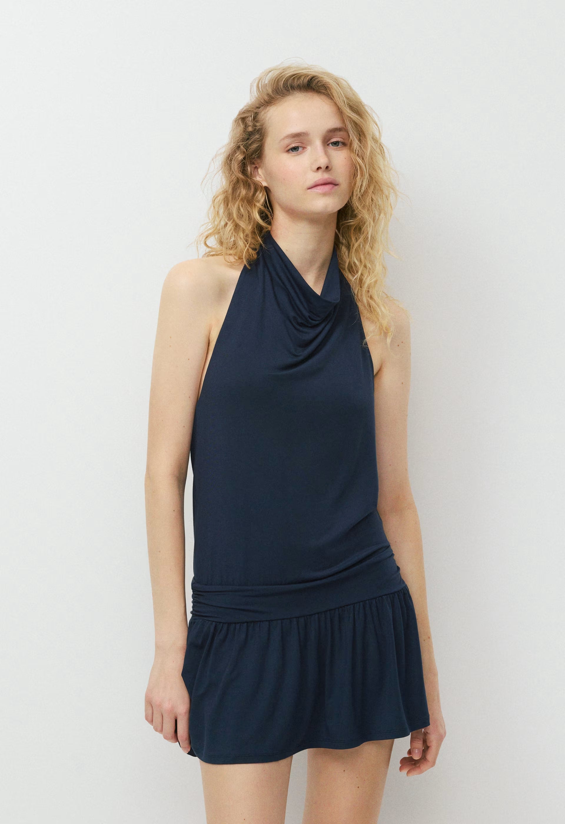 Effie Halter Dress - ADMIRAL NAVY