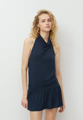 Effie Halter Dress - ADMIRAL NAVY