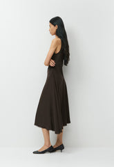 Lane Silk Dress - CC N BROWN/CC NB BROWN