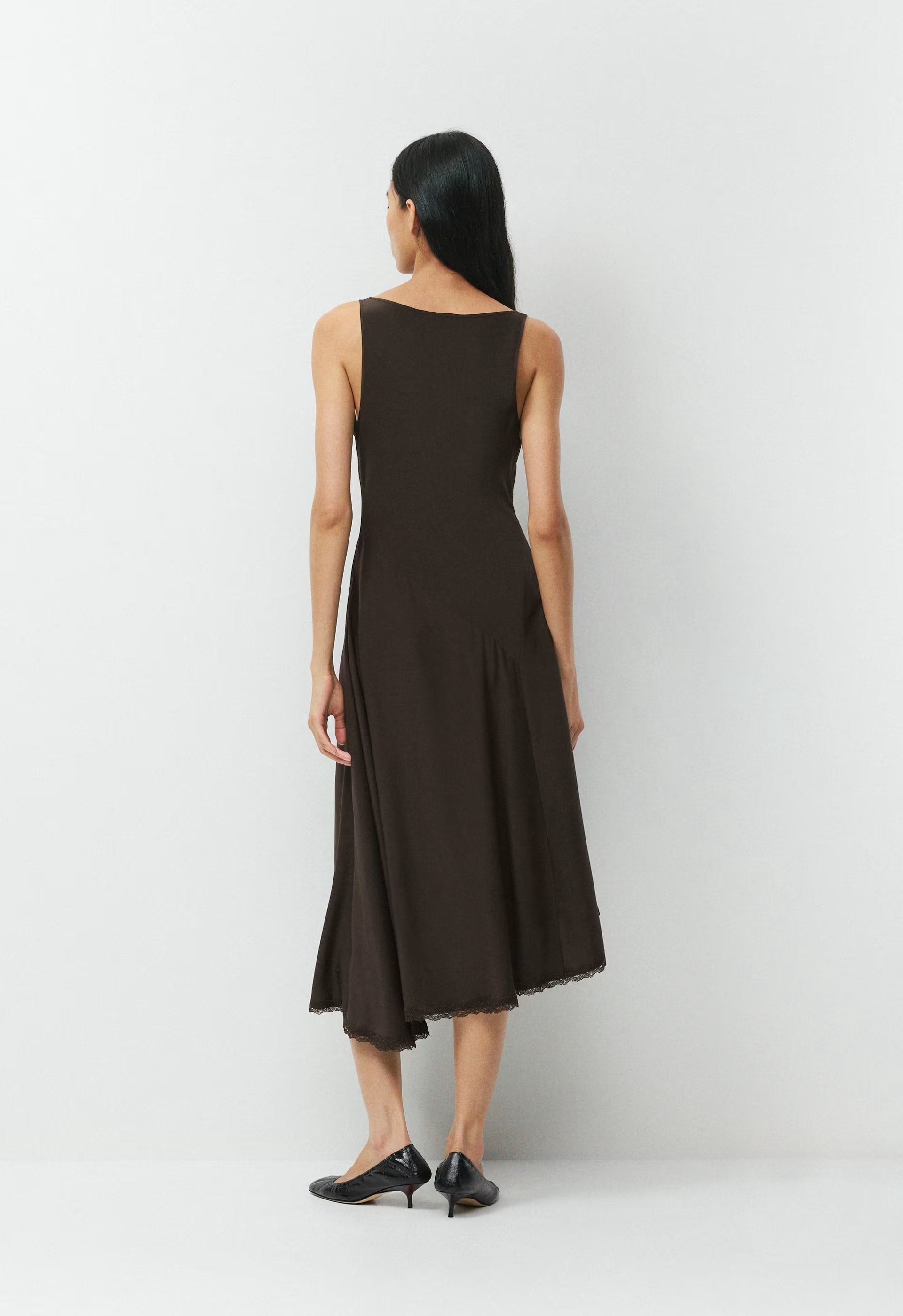 Lane Silk Dress - CC N BROWN/CC NB BROWN