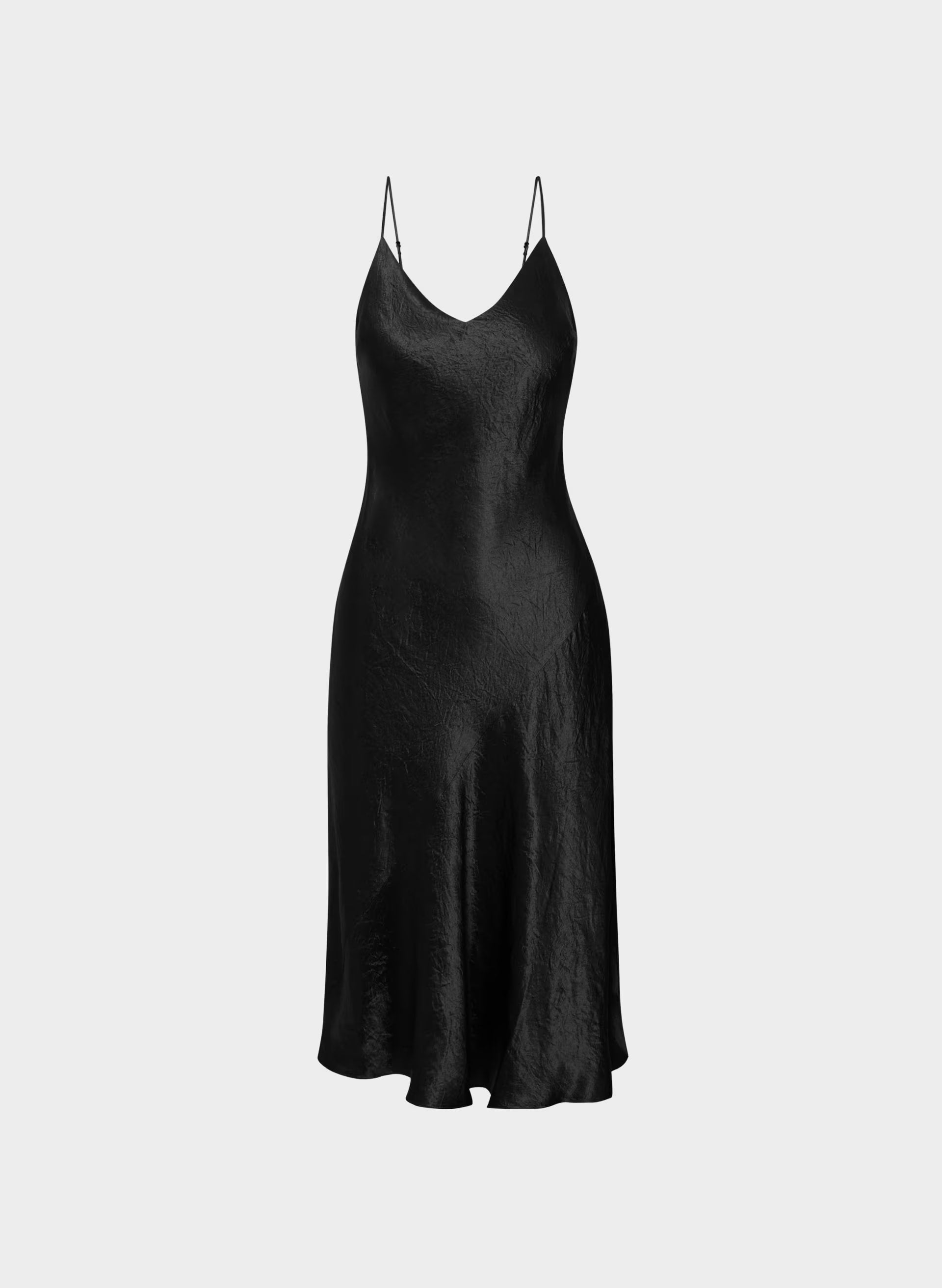 Court Satin Dress - BLACK