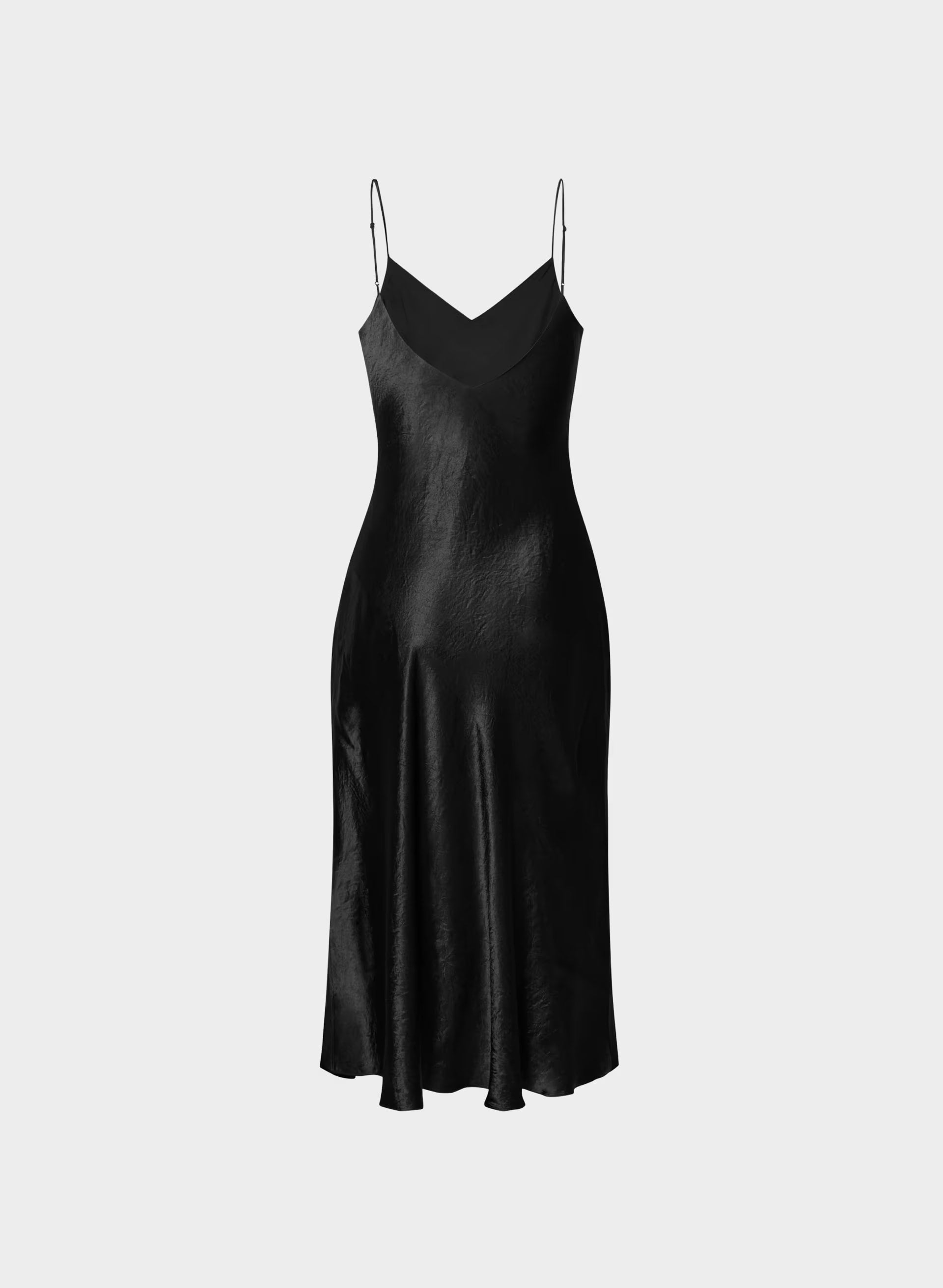 Court Satin Dress - BLACK