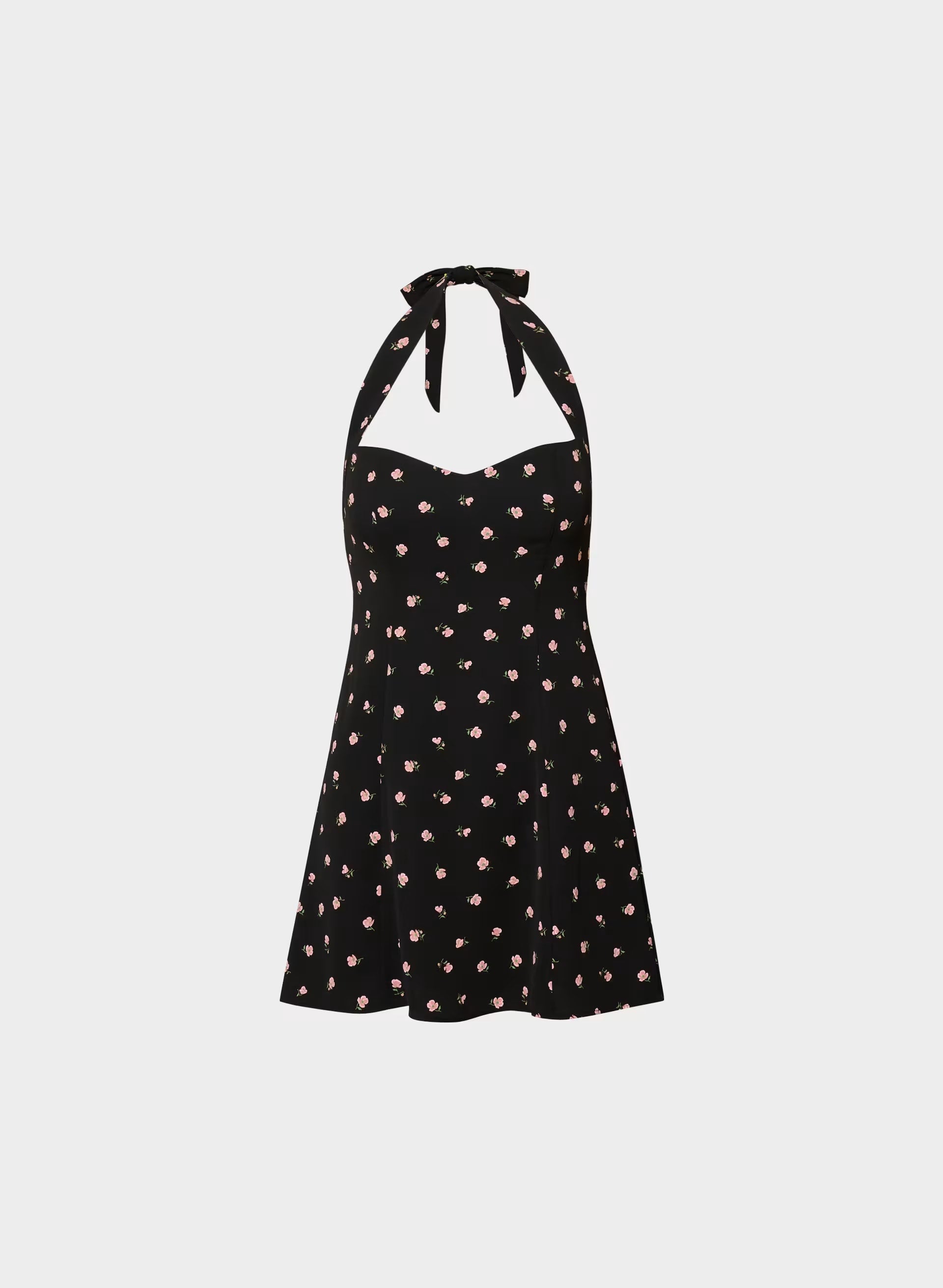 Winnie Halter Dress - BLACK/PINK