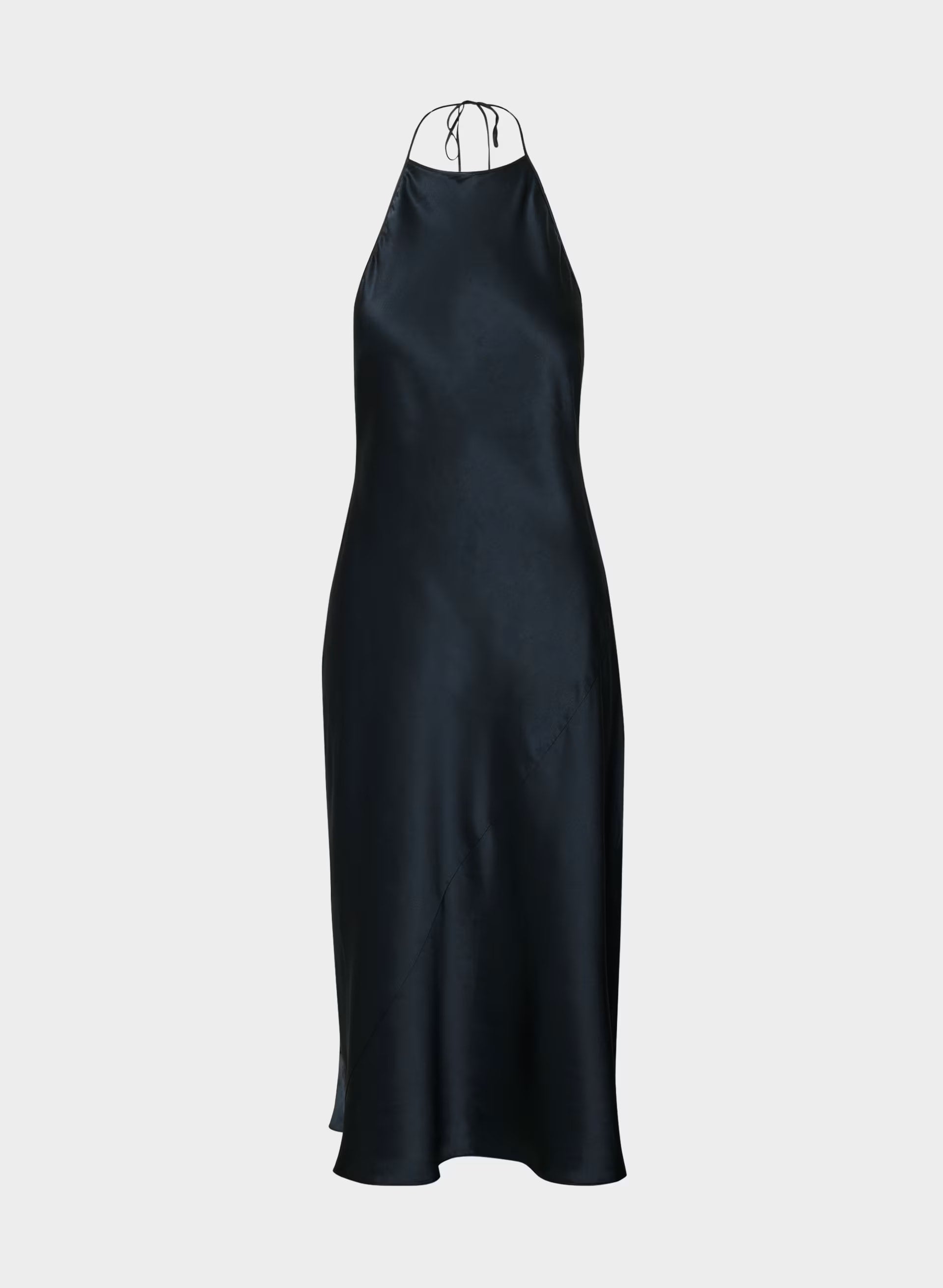 Estate Silk Halter Dress - DARK NIGHT NAVY