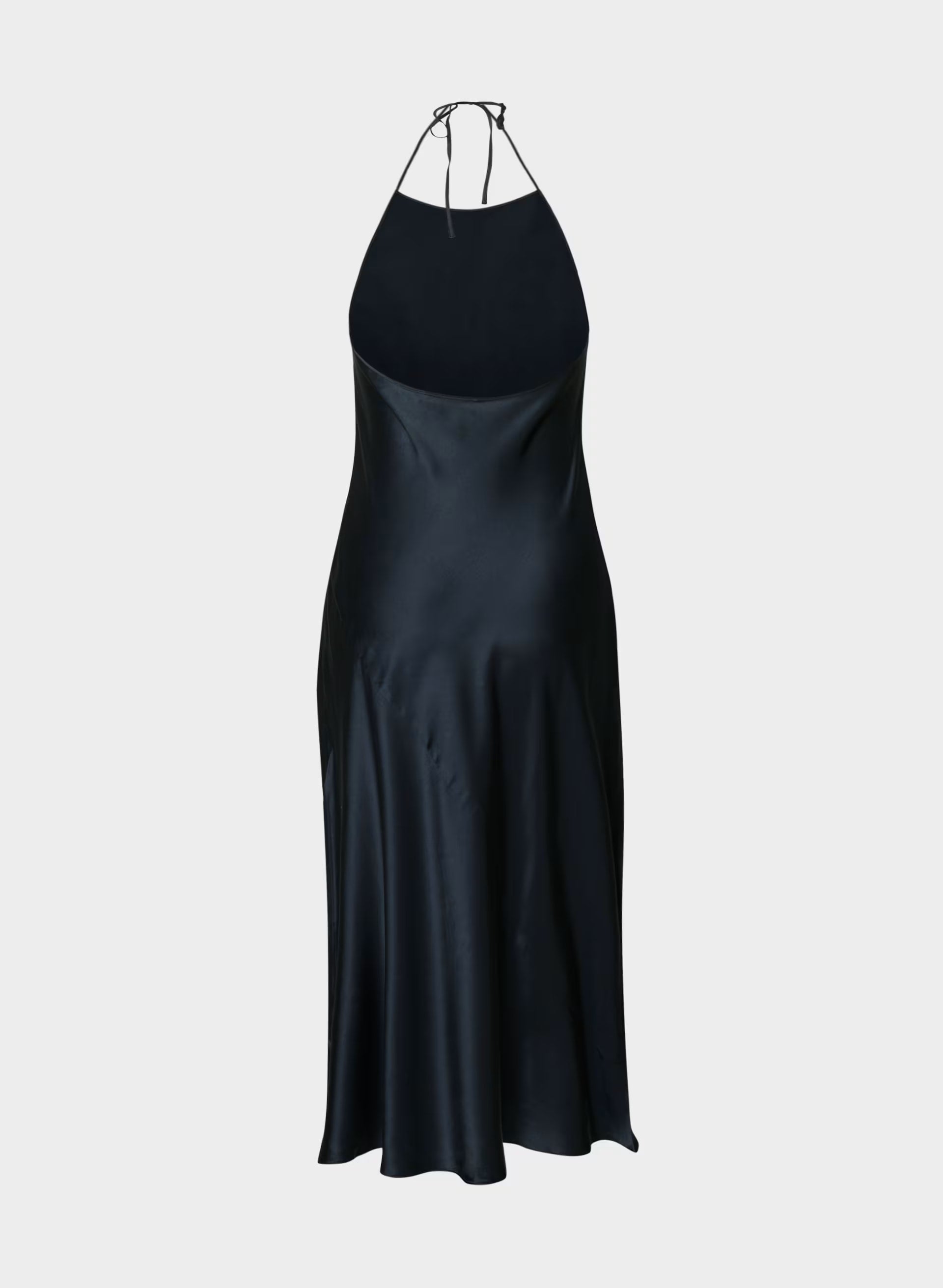 Estate Silk Halter Dress - DARK NIGHT NAVY