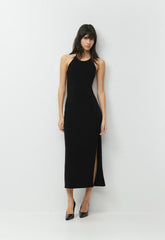 Smooth Matter™ Silhouette Halter Dress - BLACK
