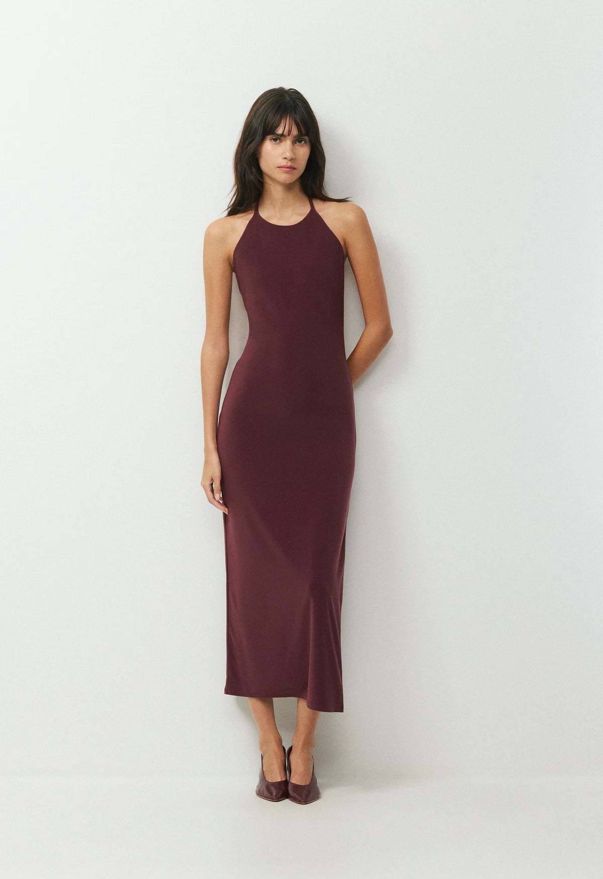 Smooth Matter™ Silhouette Halter Dress - GALA PLUM
