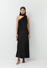 Verve Satin Dress - BLACK