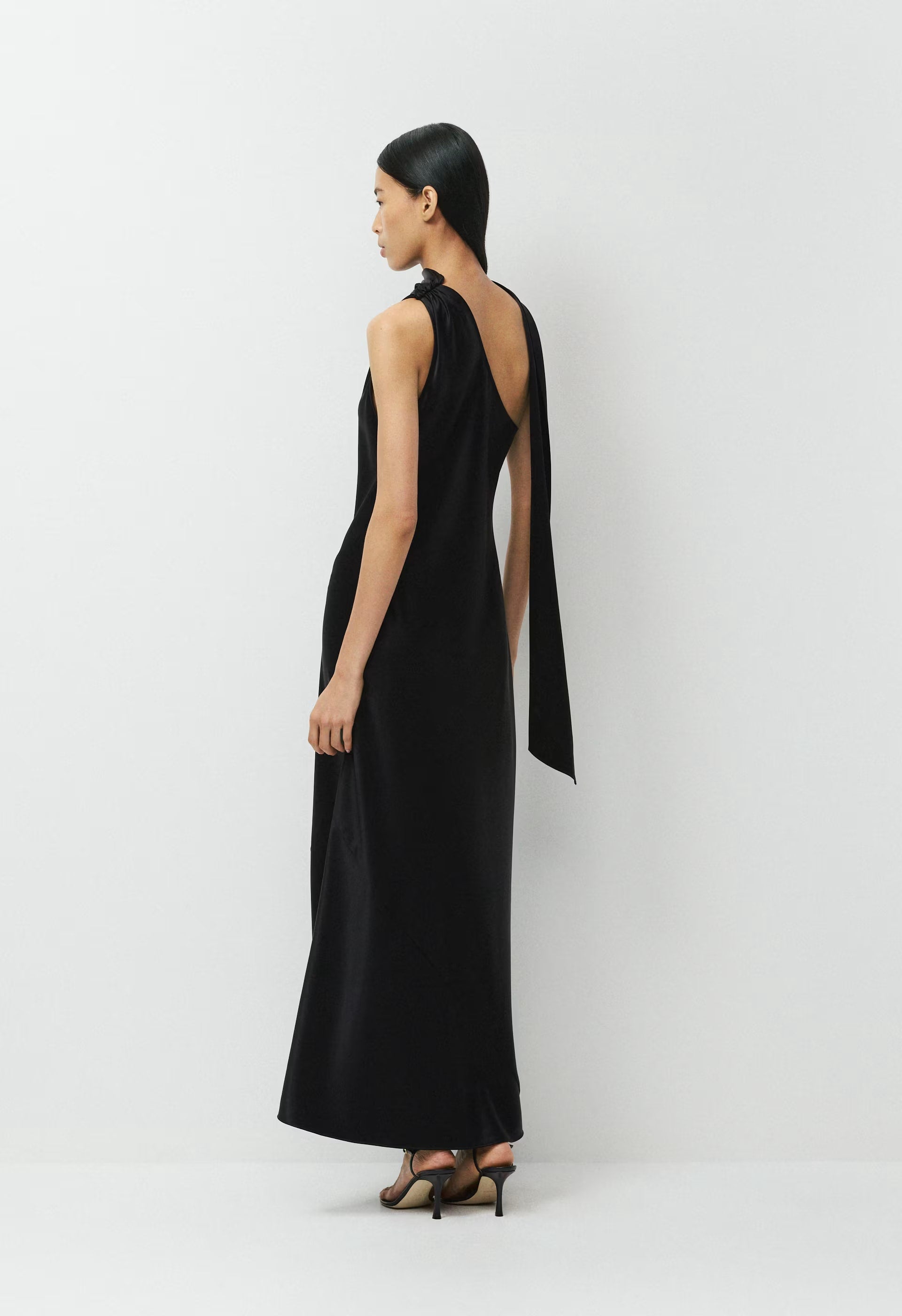 Verve Satin Dress - BLACK